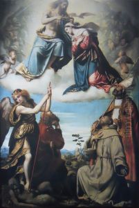 Coronation of the Virgin with saints by Alessandro Bonvicino (Moretto da Brescia)