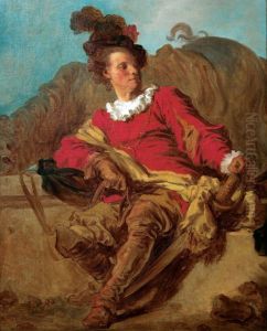 Jean-Claude Richard, l'abbe de Saint-Non, vestit a l'espanyola by Jean-Honore Fragonard