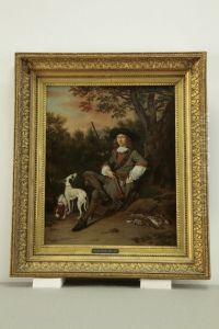 Portret van een man als jager by Jan Verkolje