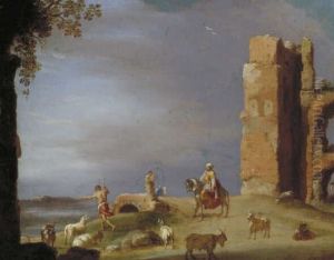 Landschap met ruine