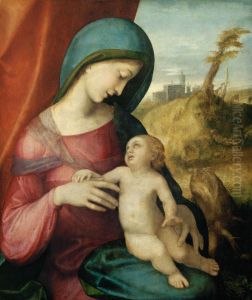 Maria mit Kind by Antonio da Correggio