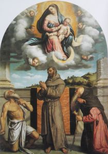 Madonna and Child in Glory with Saints Jerome, Francis of Assisi, and Anthony Abbot