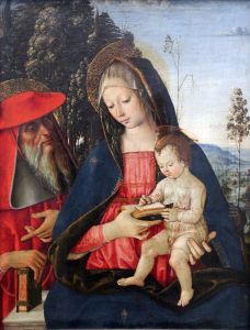 Madonna with Writing Child and St. Jerome Madonna with Writing Child and St. Jerome