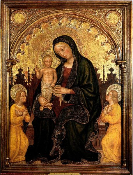 Enthroned Madonna and Child with Two Angels - view 1