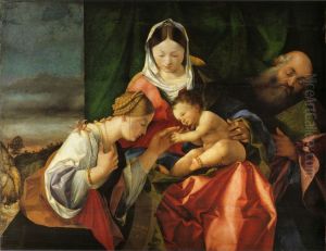 The Mystical marriageof Saint Catherine by Lorenzo Lotto