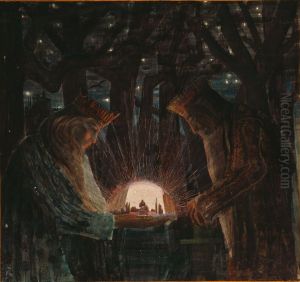 Painting by Mikalojus Konstantinas Ciurlionis. Painting by Mikalojus Konstantinas Ciurlionis.