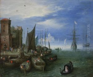 Port Scene in Venice by Jan Brughel