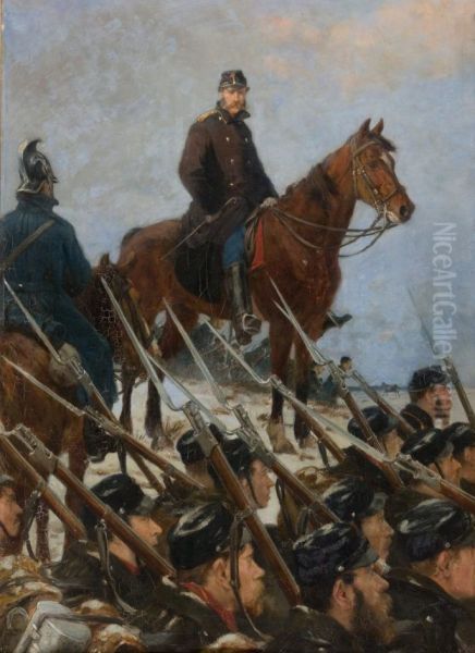 Colonel Max Muller at Sankelmark lake on February 6, 1864. Study - view 1