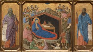 The Nativity with the Prophets Isaiah and Ezekiel by Duccio Di Buoninsegna