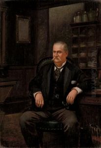 Seated Gentleman In His Office by Jefferson David Chalfant