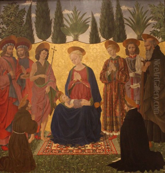 Mary and child with eight saints - view 1