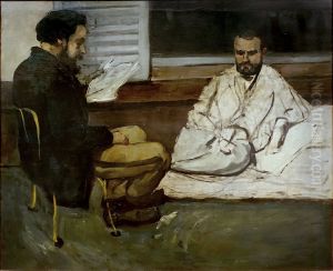 Paul Alexis lisant a Emile Zola (Paul Alexis Reading a Manuscript to Zola) by Paul Cezanne