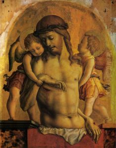 The Dead Christ supported by Two Angels by Carlo Crivelli