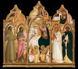 Triptych of the coronation of the Virgin by Giovanni dal Ponte