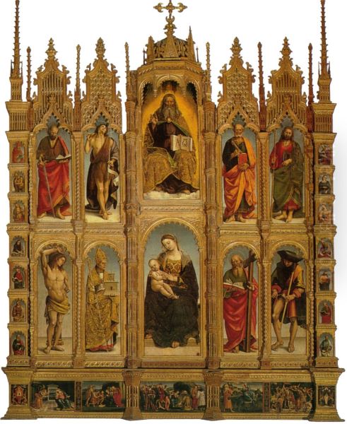 Polyptych of saints - view 1