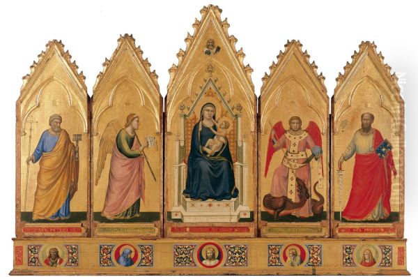 Polyptych with saints and angels - view 1