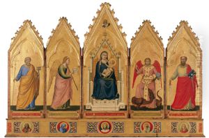 Polyptych with saints and angels