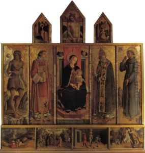 Polyptych of Madonna and child with saints by Carlo Crivelli