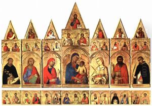 Altarretabel von Pisa, Szene: Madonna mit Heiligen by Simone Martini