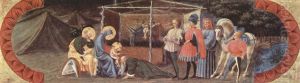 Predella des Quaranta-Altares, mittlere Tafel, Szene: Anbetung der Heiligen Drei Konige Predella des Quaranta-Altares, mittlere Tafel, Szene: Anbetung der Heiligen Drei Konige