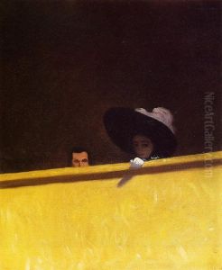 La loge de theatre, le monsieur et la dame by Felix Vallotton