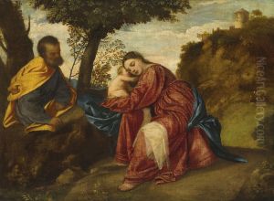 Rest on the Flight into Egypt by Titian