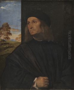 Portraet af den venezianske maler Giovanni Bellini (ca. 1431/36 - 1516)? by Titian