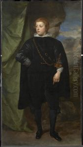 Portrait of Carlo Emanuele d'Este, Marchese di Borgomanero (1622-1695) by Sir Anthony Van Dyck