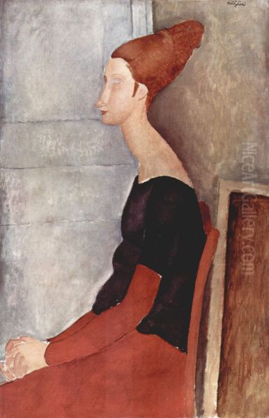 Portrat der Jeanne Hebuterne in dunkler Kleidung - view 1