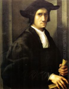 Portrait of a Young Man in Black by Rosso Fiorentino
