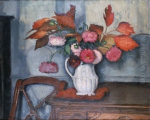Vase De Fleurs by Jean Laurent Challie