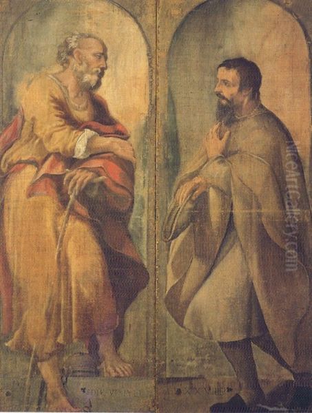 Saint Joseph and a follower - view 1