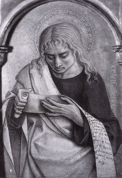 Two Evangelists (Saint John the Evangelist, the Author of a Gospel and possibly Saint Luke) (predella) - view 1