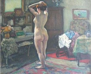Nu Dans L Atelier by Jean Laurent Challie