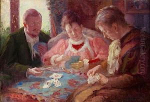 Les Joueurs De Cartes by Jean Laurent Challie