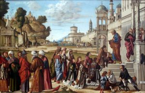 Die Weihe des Heiligen Stephanus zum Diakon