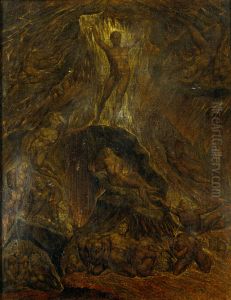 Satan calling up his legions by William Blake