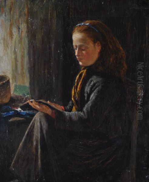Portrait Of A Girl Reading - view 1