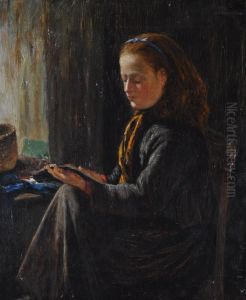 Portrait Of A Girl Reading by George-Paul Chalmers