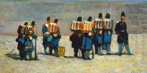 French soldiers of '59 by Giovanni Fattori