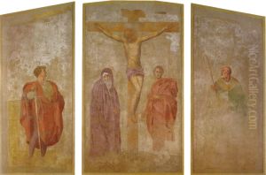 Tryptych of the crucifixion of Christ by Pontormo