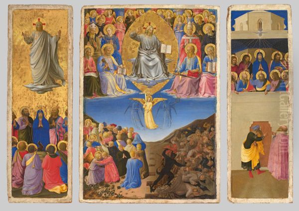 Triptych of the Last Judgment, Ascension, and Pentecost - view 1