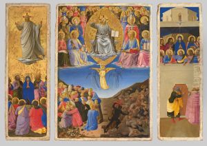 Triptych of the Last Judgment, Ascension, and Pentecost by Fra Angelico