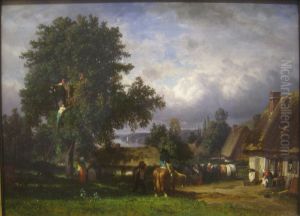 Apple Harvest in Normandy by Constant Troyon