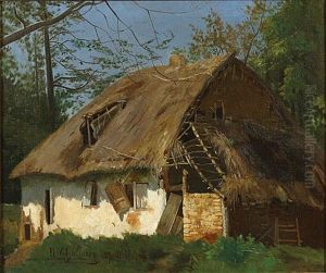 Hoeve In Een Landschap. by John Chalmers