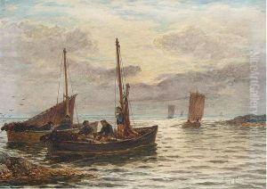 Fishing Boats At Dawn by John Chalmers