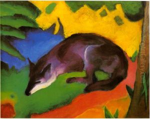 Blue-Black Fox by Franz Marc