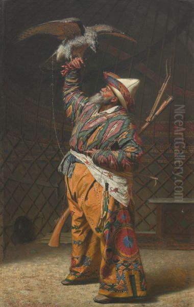 A Rich Kirghiz Huntsman with a Falcon - view 1