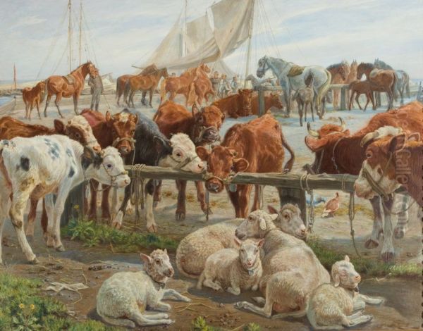 Shipping of cattle from Kastrup harbor to Saltholmen - view 1