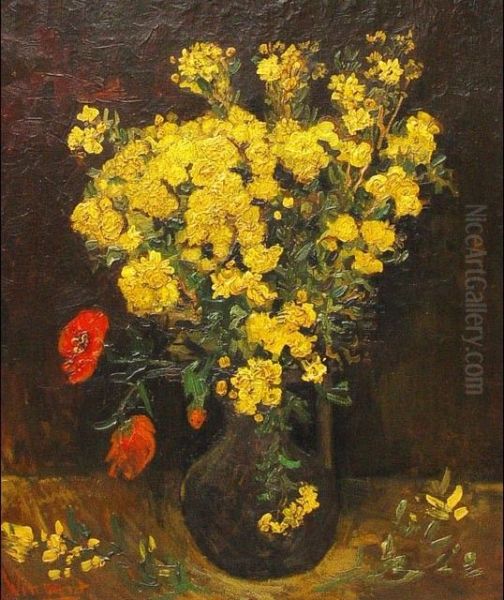 Vase with Lychnis - view 1